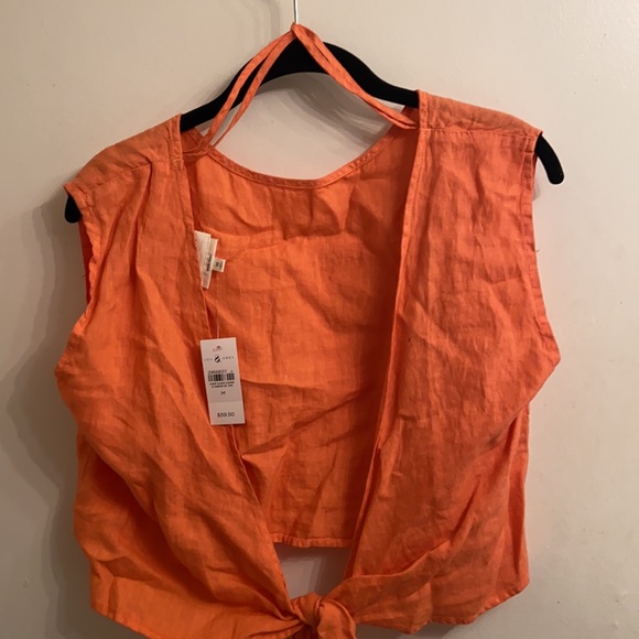 Summertime blouse - medium- peach color - loft - Picture 2 of 2